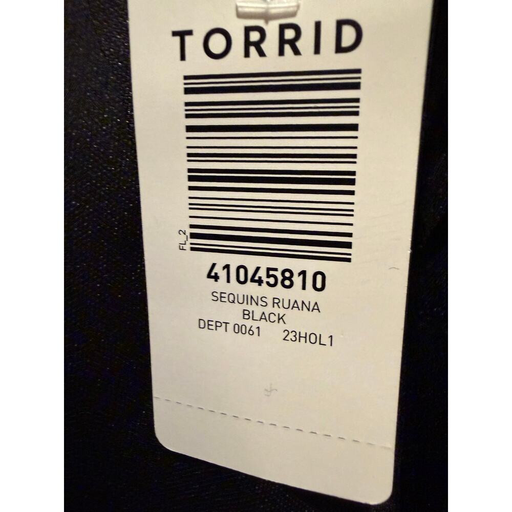Torrid Black & Iridescent Sequined Open Ruana/Kimono Cover-up Plus Size NWT - Picture 7 of 11